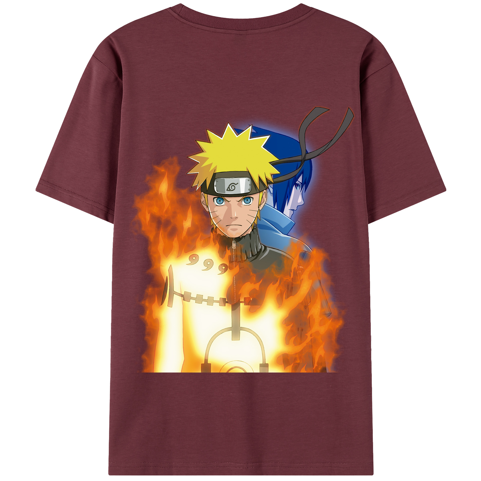 （画像用） NARUTO -ナルト- うずまき ナルト Uzumaki Naruto 綿100％半袖Tシャツ（背面プリント）